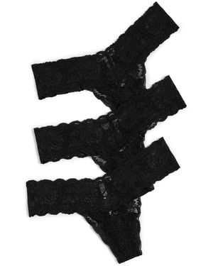 Cosabella Never Say Never Low Rise Thong 3 Pack - Black