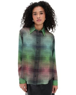 BruceGlen Button Up Blouse - Green