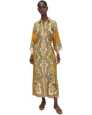 ALÉMAIS Clemenza Silk Shirtdress - Multicolor