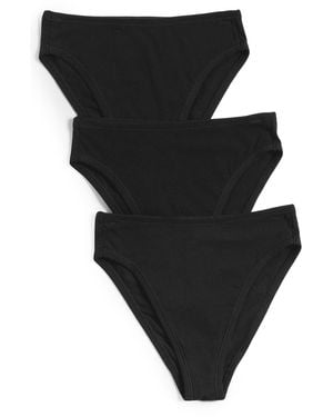 NEGATIVE Cloud Cotton French Cut Briefs 3 Pack - Black