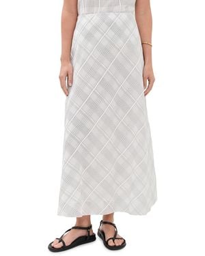 Rag & Bone Wren Plaid Skirt - White