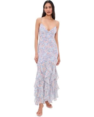 For Love & Lemons Elea Maxi Dress - Blue