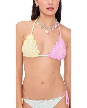 PQ Swim Lace Tri Top - Pink