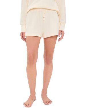 NEGATIVE Waffle Knit Shorts - White