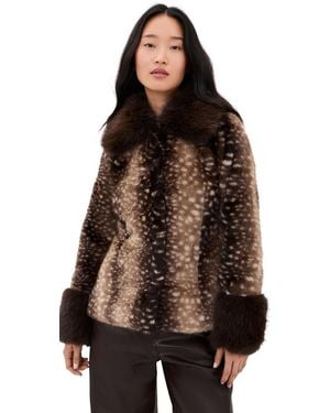 Blank NYC Take A Hike Faux Fur Coat - Brown