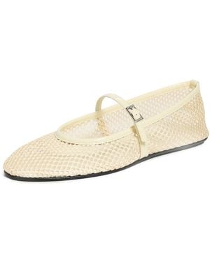 Black Suede Studio Mika Flats - White