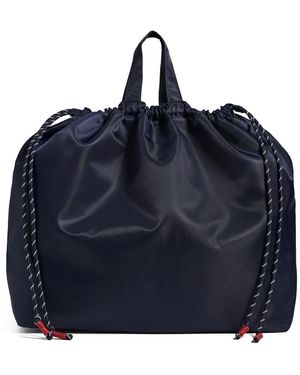 Clare V. Nylon Drawstring Tote - Blue