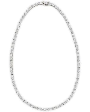 Shashi Oval Tennis Necklace - White