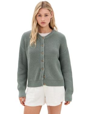 Jenni Kayne Cotton Hayes Crewneck Cardigan - Multicolor