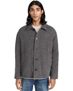 FRAME Tweed Shirt Jacket - Black