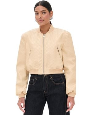 Lioness Allure Faux Leather Bomber Jacket - Blue
