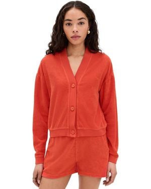 Kule The Terry Bay Cardigan - Red