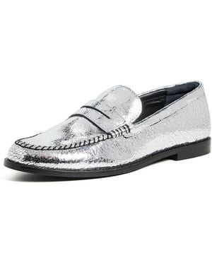 Free People Blanket Stitch Loafers - White