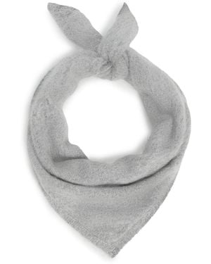 Le Bos Brushed Cashmere Bandana Scarf - White