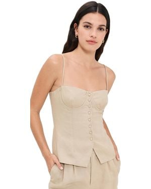Onia Air Linen Underwire Corset Top - Multicolor