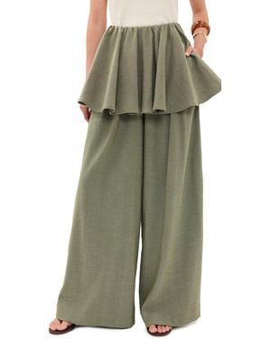 Marrakshi Life The Peplum Pants - Green