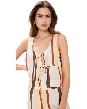Vrg Grl Nessa Linen Smock Top - Multicolor