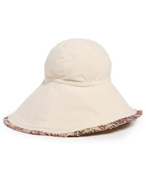 Oas Irregular Brim Canvas Hat - White