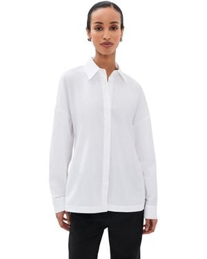 Tibi New Shirting Gabe Oversized Shirt - White