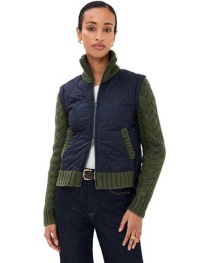 Veronica Beard Patra Mixed Media Jacket - Blue