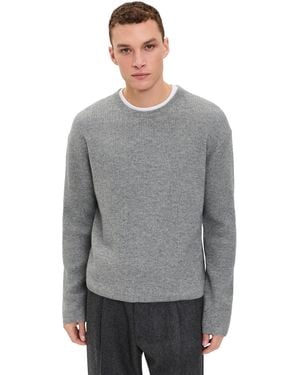 FRAME Cashmere Blend Waffle Sweater - Gray