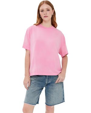 The Elder Statesman Sunbleached Oversized Tee - Pink