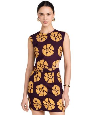 Studio 189 Cotton Cut Out Mini Dress - Orange