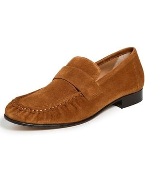 Mansur Gavriel Ruched Loafers - Brown