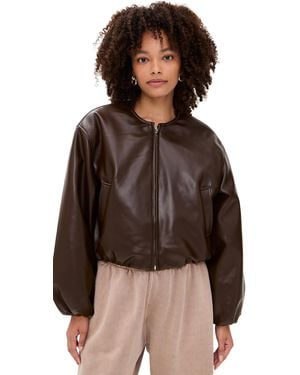 Blank NYC Grand Slam Faux Leather Jacket - Brown
