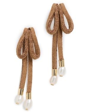 Lele Sadoughi Faux Suede Bow Earrings - Multicolor