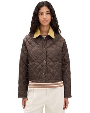 Denimist Cropped Quilted Jacket - Brown
