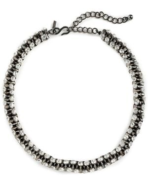 Kenneth Jay Lane Crystal Hour Glass Necklace - Multicolour
