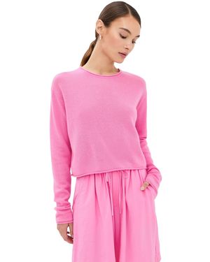 SABLYN Lance Cashmere Cropped Pullover - Pink