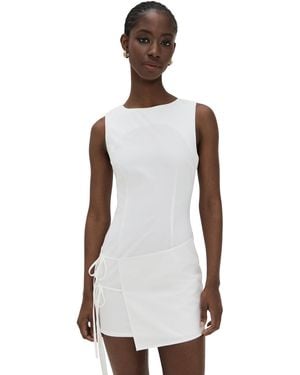 Lioness Ballerina Wrap Mini Dress - White