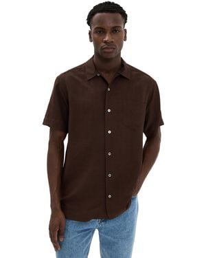 A.P.C. A. P.C. Roy Linen Blend Shirt - Brown