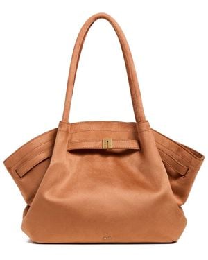 JW PEI Hana Medium Faux Suede Tote Bag - White