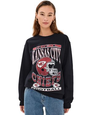 Junk Food Chiefs Helmet Crew Sweatshirt - Black