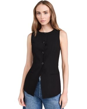 ALIGNE Leo Long Waistcoat - Black