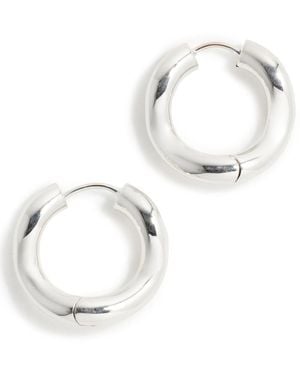 Charlotte Chesnais Wave Hoops - White