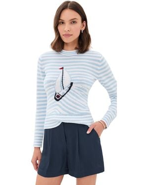 Rowing Blazers Cotton Sailboat Striped Sweater - White