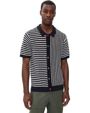 Onia Linen Button Up Sweater - Black