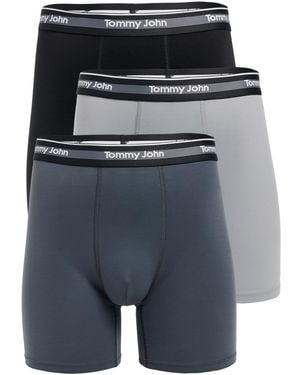 Tommy John Comfort Micro 6 Boxer Briefs 3 Pack - Blue