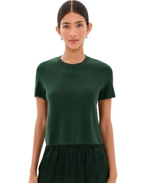SABLYN Charleston Relaxed Cashmere Crew Neck Tee - Green