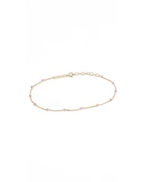 Zoe Chicco 14K Enamel Satellite Chain Anklet - Black