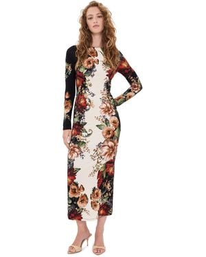 Alice + Olivia Delora Midi Dress - Black