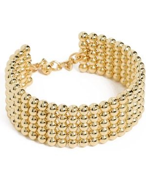 Kenneth Jay Lane Soldered Balls Open Bracelet - Metallic