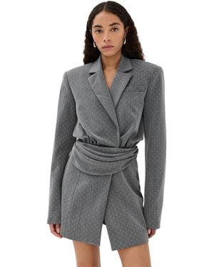 LAQUAN SMITH Tailored Dress With Drape Front Detail - Black