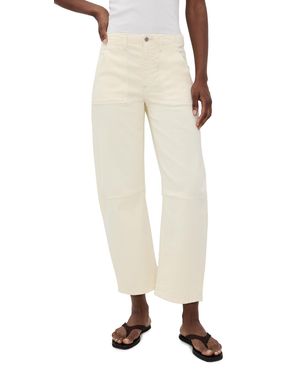 Le Jean Utility Soft Barrel Jeans - White