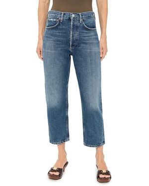 Agolde 90S Crop Petite Jeans - Blue
