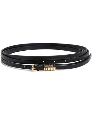 GOOD AMERICAN Double Wrap Multi-Ring Belt - Black